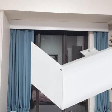 Imagem de Painel de cortina de liga de alumínio sem trilhos, 1,2 m, 1,5 m, 2,1 m, 2,7 m, 3 m, caixa divisória decorativa para varanda/quarto/trailer (2,1 m/7 pés)