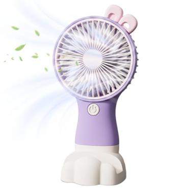Imagem de Ventilador Pessoal,3 Velocidades Alimentado por USB | Ventoinha Pessoal Pequena para Viagens,para Homens e Mulheres Exterior Interior Maquilhagem Acampamento Concerto Praia Corrida