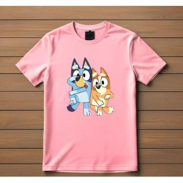 Imagem de Camisa Camiseta Infantil Juvenil Bluey e Bingo Menino Menina Tamanho 0