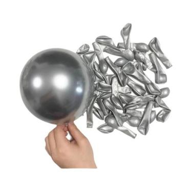 Imagem de Balões Metálicos Roxo Azul Rosa Dourado Vermelho Prata 10 20 30 Peças 