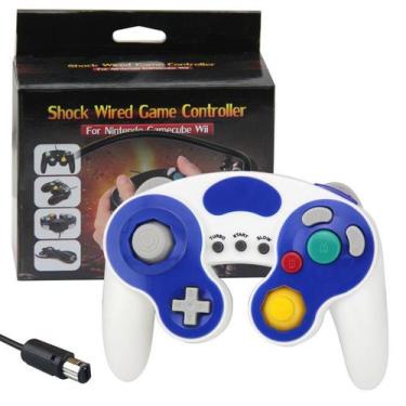 Imagem de Controle Turbo Para Game Cube Nintendo Wii/U Switch Computador Branco 