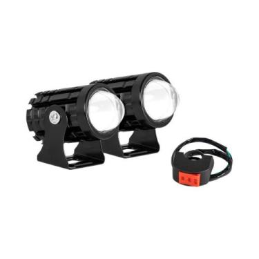 Imagem de Farol De LED Bicolor Para Motocicleta, Mini Luz De Condução, Holofotes