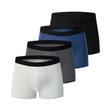 Imagem de Cuecas Boxer Casuais Masculinas Estampadas Multicoloridas Para Jovens 