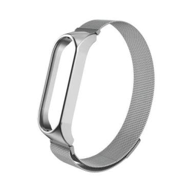 Imagem de Pulseira De Aço Inoxidável Milanesa Para Xiaomi Mi Band 6 5 4 3, 127 t