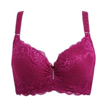 Imagem de Sutiã Ajustável Com Renda E Aro De Aço Para Mulheres, Lingerie Fina E 