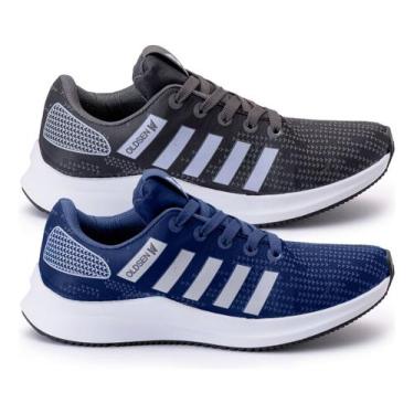Imagem de Kit 2 Tenis Feminino Masculino Para Academia Caminhada Leve Macio - Ol
