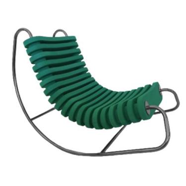 Imagem de Cadeira de Balanço Orgânica Base Inox Anelídeos - Prima Design