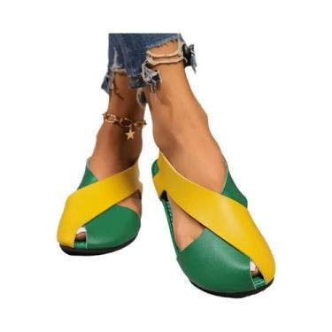 Imagem de Sandálias Femininas Retrô De Verão Com Sola Macia, Casuais, Peep Toe, 