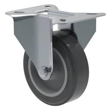 Imagem de Rodízio Fixo 4'' Com Placa Cinza Schioppa Profissional Resistente 65kg