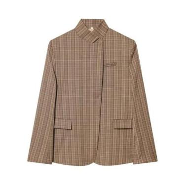 Imagem de Blazer Feminino Casual Com Lapela, Conjunto De Calça E Jaqueta De Mang