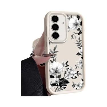 Imagem de Capa Macia Com Estampa De Flores Para Samsung Galaxy A56 A16 A17 A55 A