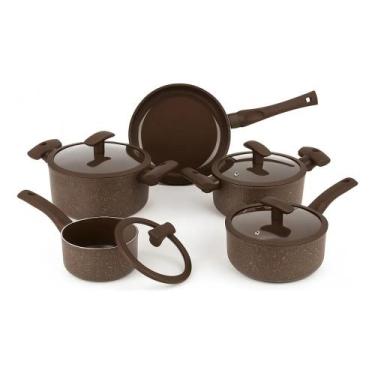 Imagem de Conjunto Panelas Cerâmica 3mm 5 Peças Hércules Indução - Congratulatio