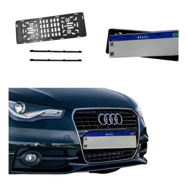 Imagem de Par De Moldura Protetor Suporte Placa Carro Padrão Mercosul - Congratu