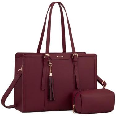 Imagem de Bolsa para laptop LOVEVOOK para mulheres de 15,6 polegadas com bolsa e