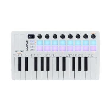 Imagem de Controlador MIDI Sem Fio USB M-VAVE SMK-25 pro Com 25 Teclas, 8 Pads, 