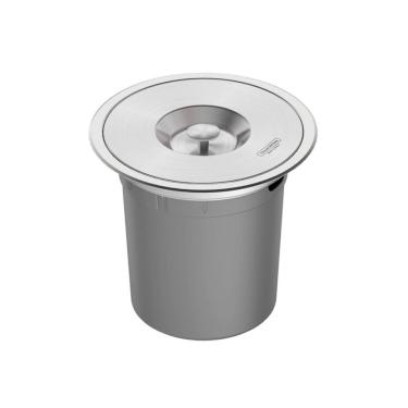Imagem de Lixeira de Embutir Clean Round Tampa Aço Inox 5 Litros Balde Removível Tramontina