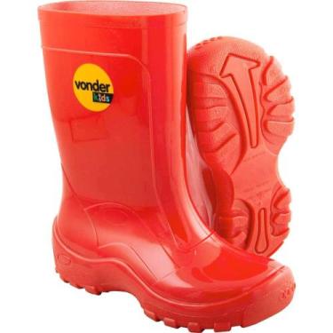 Imagem de Bota Infantil de Pvc, Vermelha, com Forro, 22/23, Vonder OstenVonder