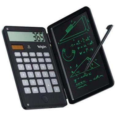 Imagem de Calculadora de Bolso 12 Digitos C/TELA P/ANOT.PRETA - ELGIN