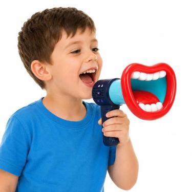 Imagem de Brinquedo MegaFone Infantil Efeito Sonoro Amplificador Voz - Ark Toys