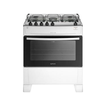 Imagem de Fogão Atlas 5 Bocas Com Mesa de Inox Mônaco Top Branco Bivolt, Branco,