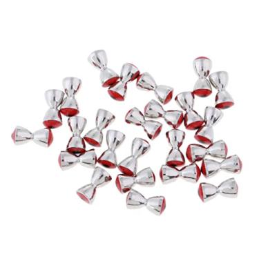 Imagem de 25pcs Mosca de aço Amarrando Tungstênio Olhos Entalhados de de Pesca, vermelho, 4mm