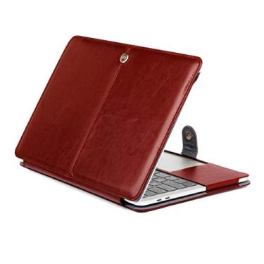 Imagem de Capa ultra fina textura cavalo louco horizontal flip couro PU capa para MacBook Pro 15,4" A1990 (2018) capa traseira para telefone (cor: marrom)