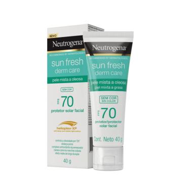 Imagem de Neutrogena Protetor Solar Facial Sun Fresh Oily Skin Sem Cor FPS 70 40g