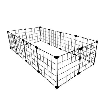 Imagem de Cercado para Porquinho da Índia 60x120x30cm Aramado Simples Preto