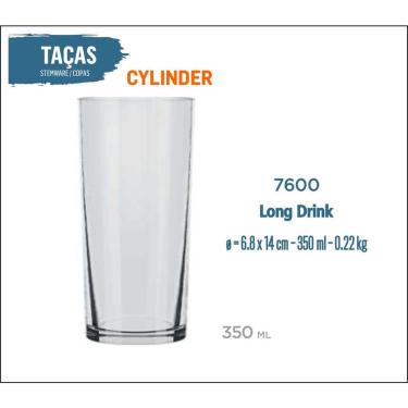 Imagem de 12 Copos Cylinder 350ml - Long Drink