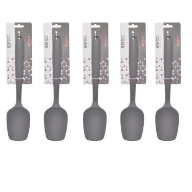 Imagem de Kit Colher de Silicone 5 Peças 27cm Cor Cinza