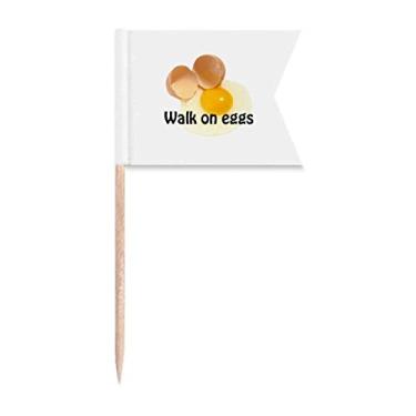 Imagem de Bandeira de palito de dente para ovos de senso comum, cultura em língua inglesa, marcação de rotulagem para bolo de festa, comida e queijos