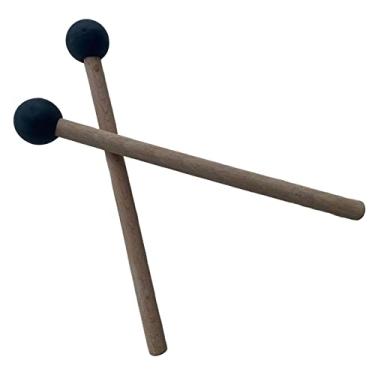 Imagem de 2 Peças de Tambor de com Cabo de Madeira, Kit de Instrumentos de Percussão, Martelos de Xilofone de Percussão para Praticante, PRETO