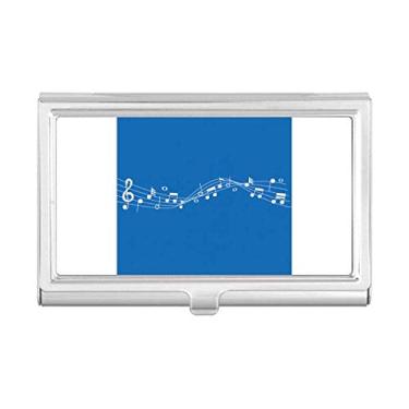 Imagem de Blue Energetic Music 5-le Staff, porta-cartões de visita, caixa de bolso