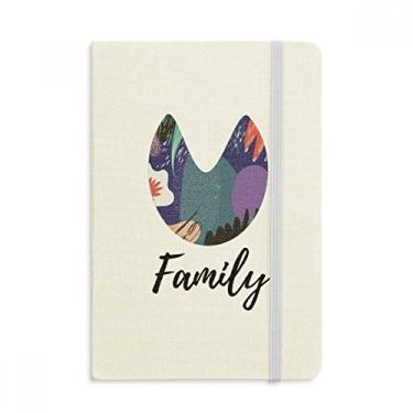 Imagem de Caderno com estampa de arte abstrata azul oficial de tecido capa dura diário clássico