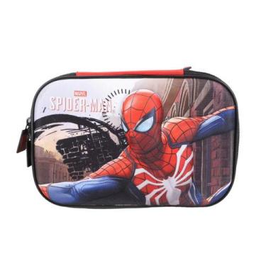 Imagem de Estojo Box Spider Man Homem Aranha 3D Escolar Original - Xeryus