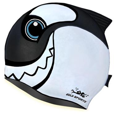 Imagem de Touca De Natação Gold Sports Kids Happy Shark De Silicone