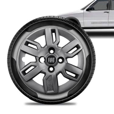 Imagem de Calota Fiat Uno Way aro 13 2013 a 15 Grafit Brilhant Emb Pre
