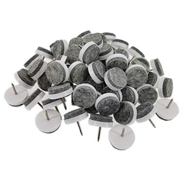 Imagem de Pacote com 40 protetores de piso de madeira para mesa de móveis, para pés e cadeiras de móveis, deslizantes, deslizantes, de feltro, resistentes, 18mm white (40pcs)