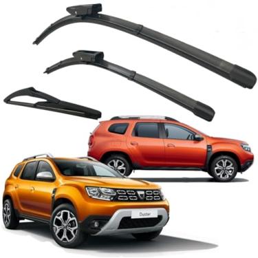 Imagem de Kit 3 Palheta Limpador Parabrisa Silicone Chuva Duster 2011 Á 2024 (Duster 2020 á 2024)