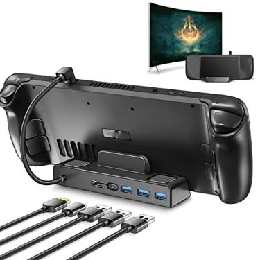 Imagem de Vomeko RGB Steam Deck Dock - Estação De Acoplamento 5 Em 1 Para Steam Deck Com 4K @ 60 Hz HDMI 2.0, Porta De Carregamento De Velocidade Total De 100 W. Compatível Com Vários Acessórios Steam Deck.