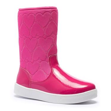 Imagem de Bota Tênis Feminina Infantil Meninia Tininha Casual Confortavel Bordado Coração (Pink, BR, Criança de 4 a 8 anos, Numérico, 34)