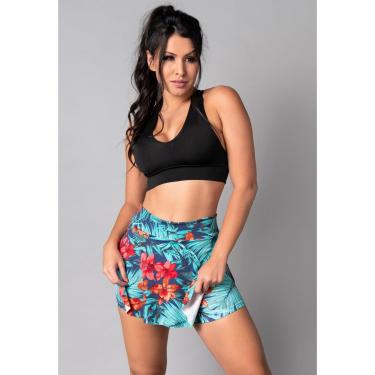 Imagem de Short Saia Tapa Bumbum Feminino Estampado Fitness Academia E Ginástica Mvb Modas-Feminino