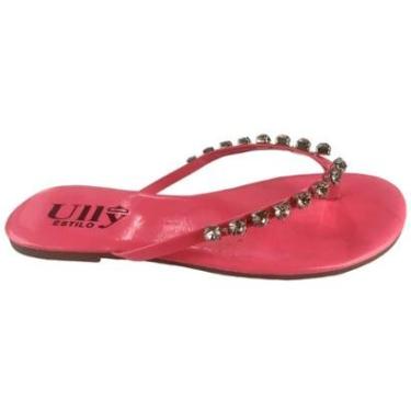 Imagem de Rasteirinha de Dedo Rosa Neon com Pedra Diamante - ULLY-Feminino
