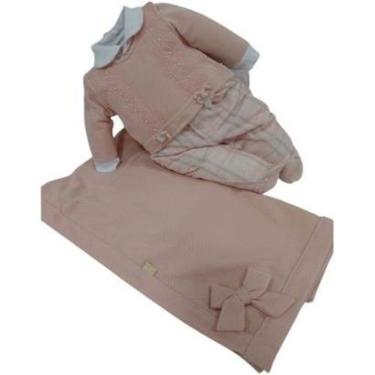 Imagem de Saída Maternidade Malha Bebê Menina Paraiso Rf 13022 - Rosa Chá - RN ( 0 - 1 MES )-Feminino