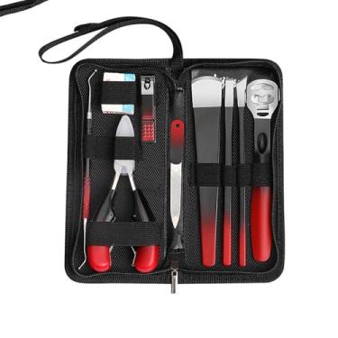 Imagem de 17 pçs conjunto de pedicure kit aparador de unhas encravadas cortador de cutícula alicate de pedicure ferramenta de pedicure, conjunto de 10 peças