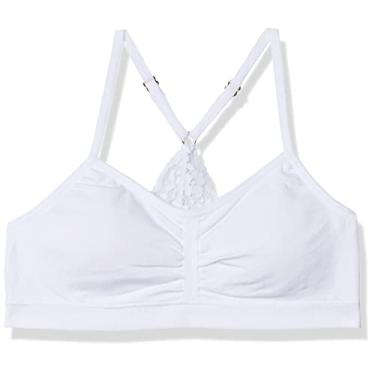Imagem de Maidenform Vestido feminino grande sem costura franzido com renda nas costas, Branco, GG