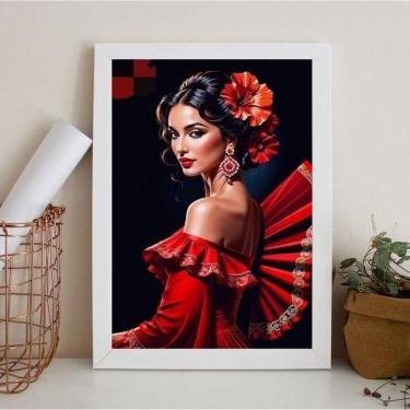 Imagem de Quadro Decorativo Cigana Pombagira 33X24Cm - Com Vidro