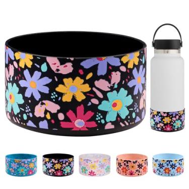 Imagem de HEYSKAY Garrafa protetora de silicone com base para tampa de bota para copo Stanley de 590 a 1180 ml, garrafa de água Hydro Flask de 340 a 680 g. Compatível com todas as garrafas de água com largura inferior de 7,2 cm