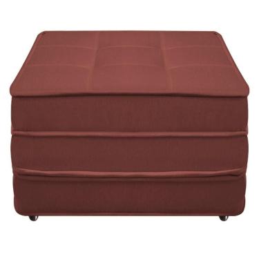 Imagem de Puff Cama Solteiro Dobrável Camilla Veludo Slim Goiaba - Outlet