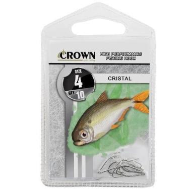Imagem de Anzol Crown Cristal Niquel N 04 Com 10 Uni-Unissex